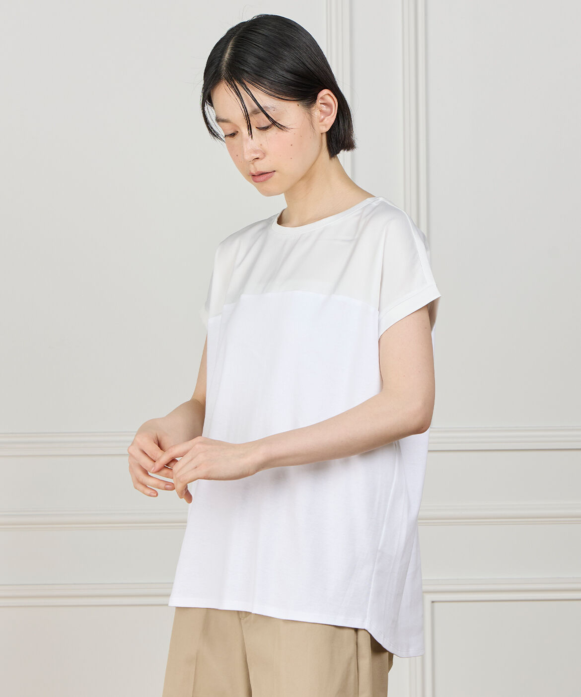 DAY by DAY it&rsquo;s international「サテン切り替えドルマンプルオーバー《スビン綿MIXフライス》」|Tシャツ・カットソー|