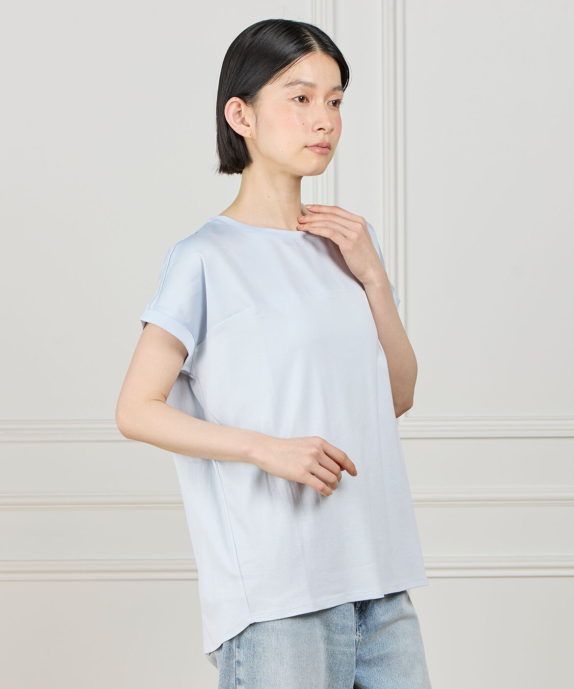 DAY by DAY it&rsquo;s international「サテン切り替えドルマンプルオーバー《スビン綿MIXフライス》」|Tシャツ・カットソー|