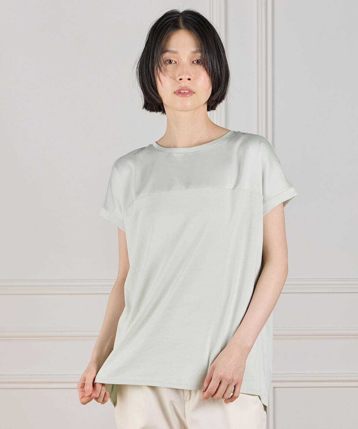 DAY by DAY it&rsquo;s international「サテン切り替えドルマンプルオーバー《スビン綿MIXフライス》」|Tシャツ・カットソー|