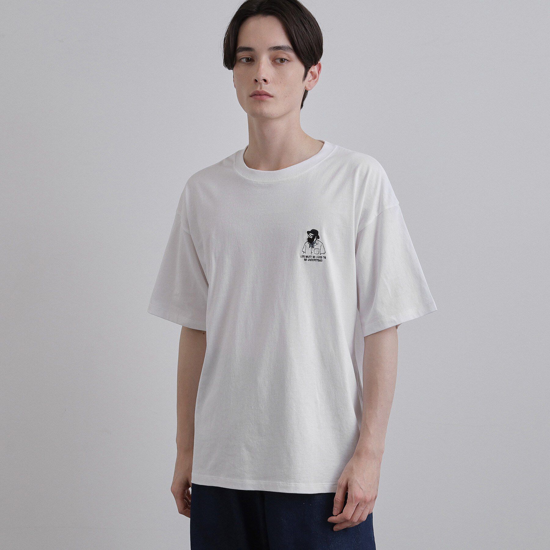 tk.TAKEO KIKUCHI「ひげオジワンポイントTシャツ」|Tシャツ・カットソー|