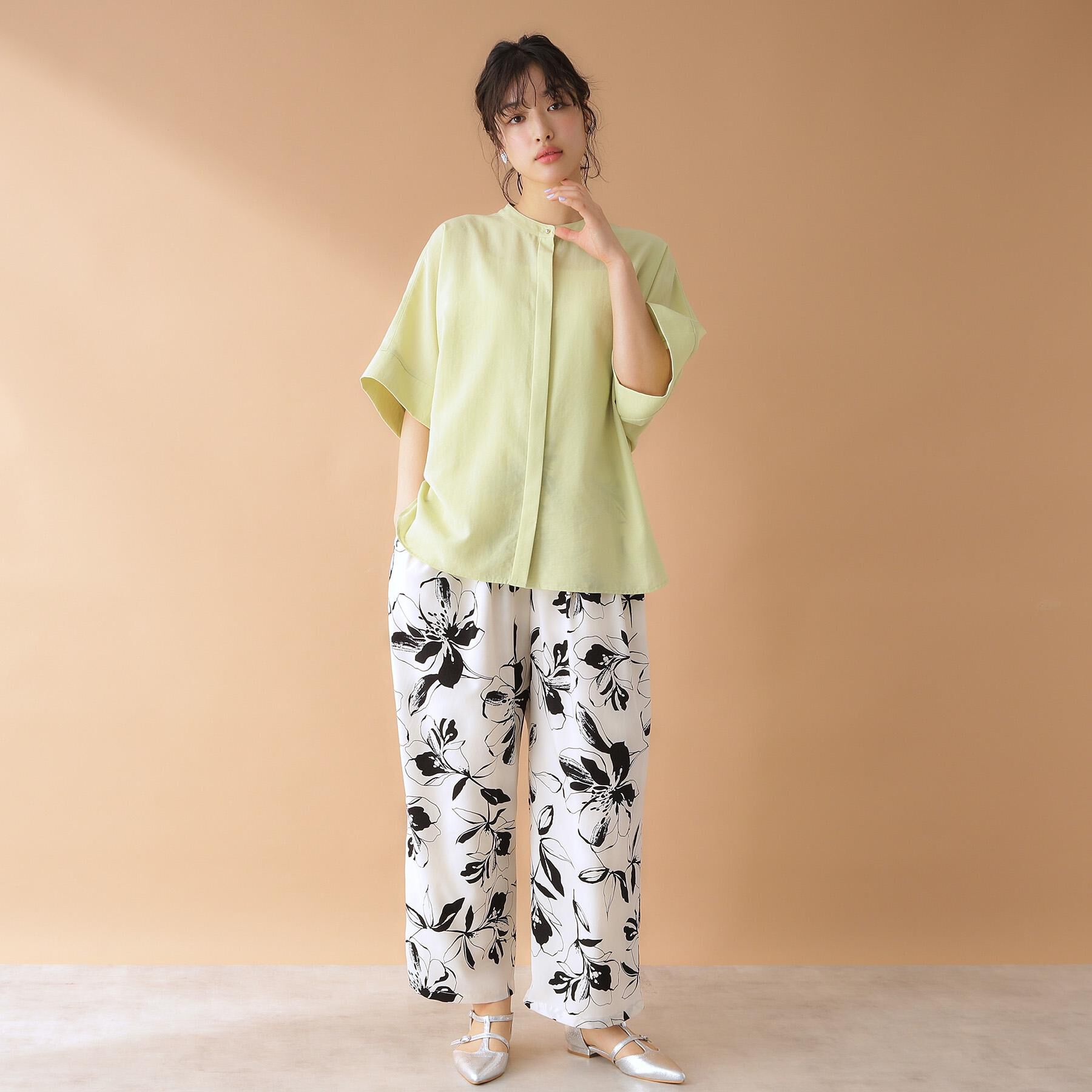 THE SHOP TK「フラワープリントイージーパンツ【洗える】」|その他|