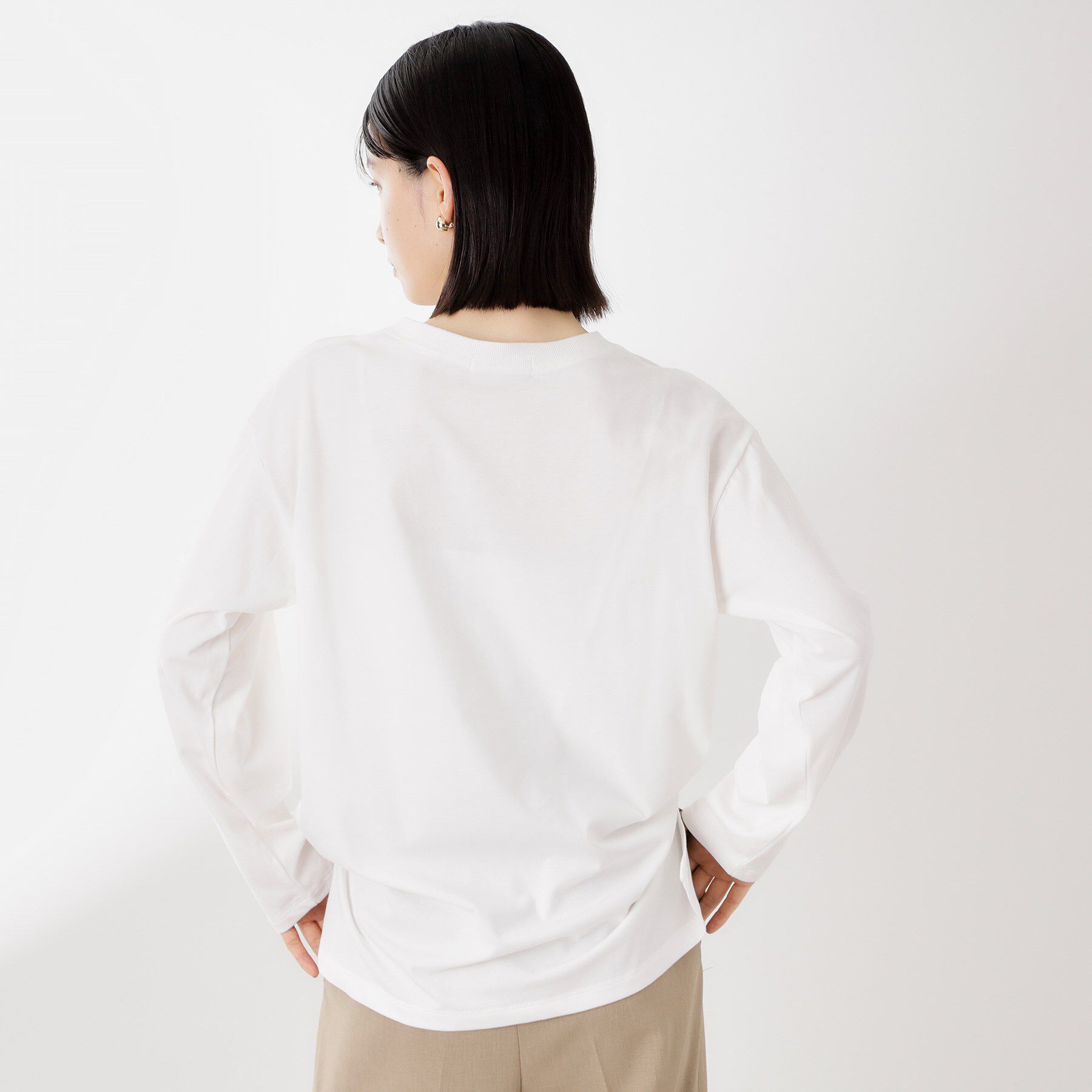 THE SHOP TK「ロゴアソート長袖Tシャツ【アンチピリング/UVカット/洗濯機OK】」|Tシャツ・カットソー|
