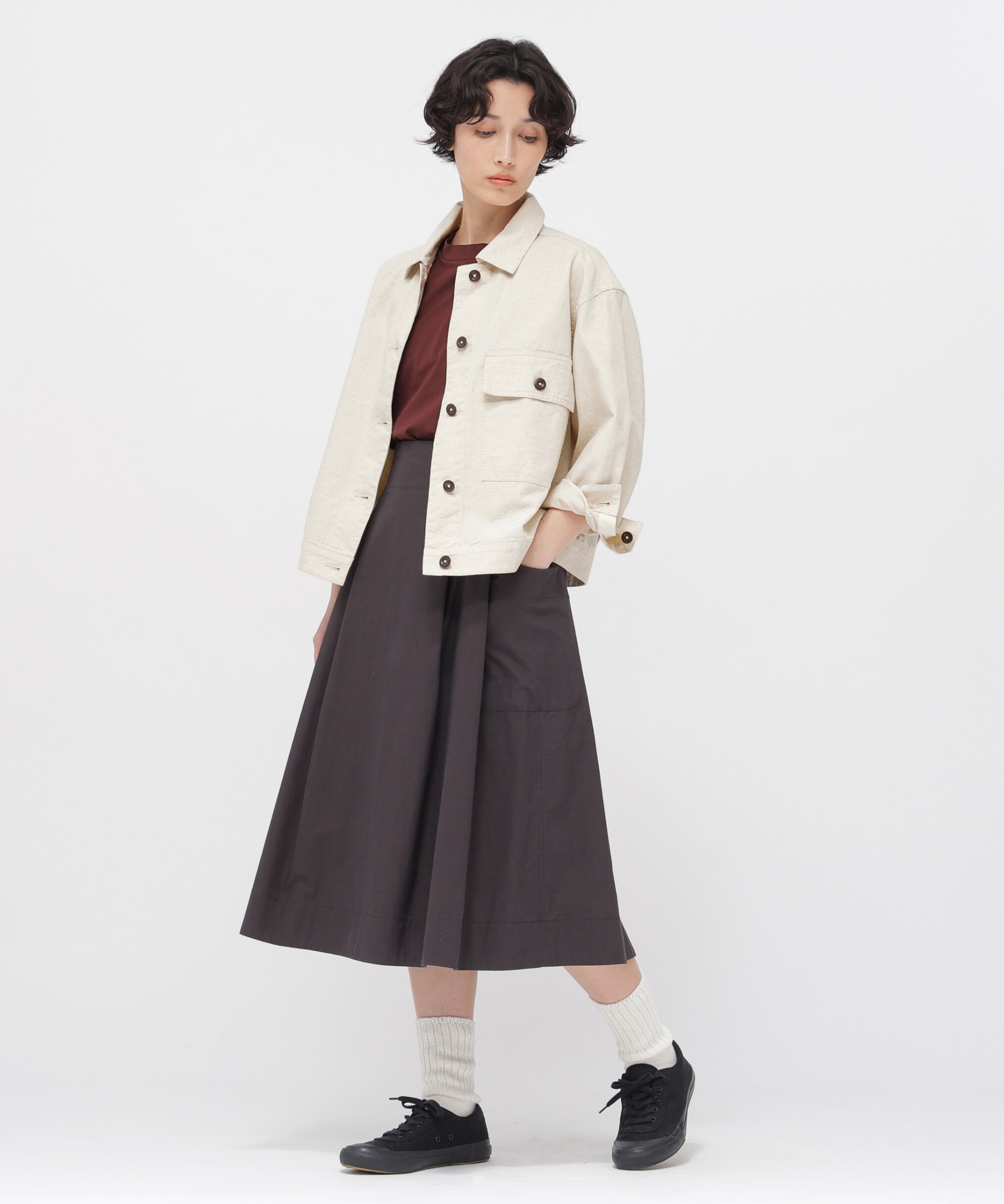 MHL.「BELGIAN LINEN COTTON PLAINWEAVE BLOUSON」|ブルゾン・スタジャン|