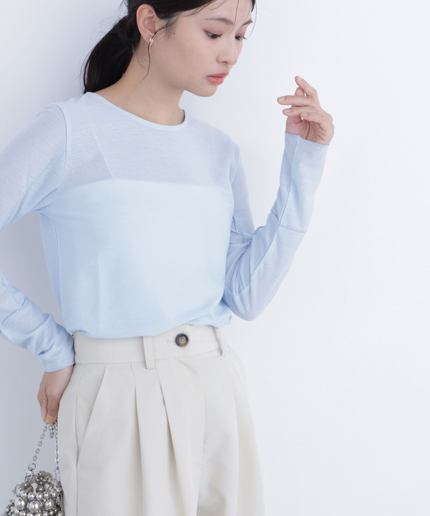  「〈N.〉シアーメロウカットソー」|Tシャツ・カットソー|