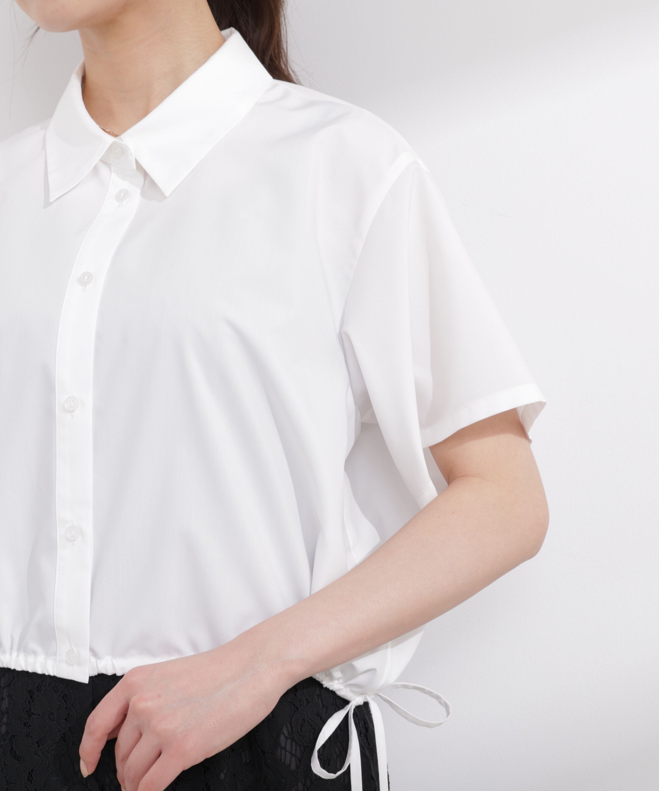 PROPORTION BODY DRESSING「〈EDIT COLOGNE〉ドロスト半袖シャツ 26SS」|シャツ・ブラウス|