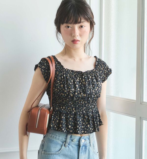 archives「花柄シャーリングオフショルブラウス」|シャツ・ブラウス|
