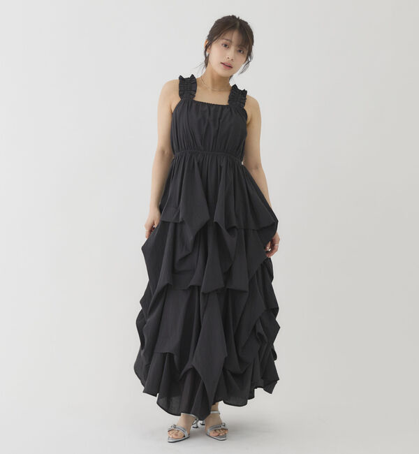 archives「タックバルーンノースリギャザーワンピース」|ワンピース|BLACK