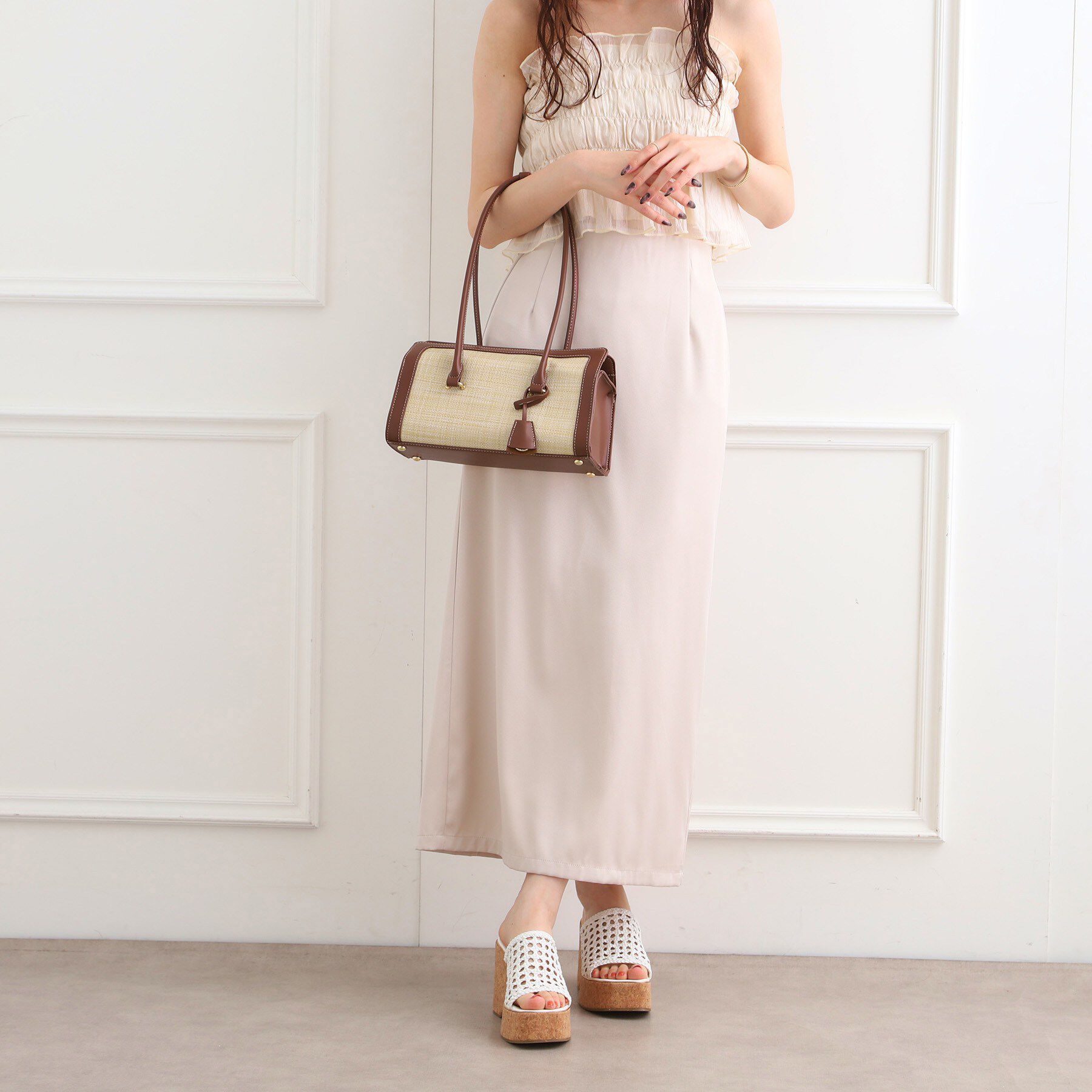 ESPERANZA「【EC限定】雑材ボックストートバッグ」|トートバッグ|