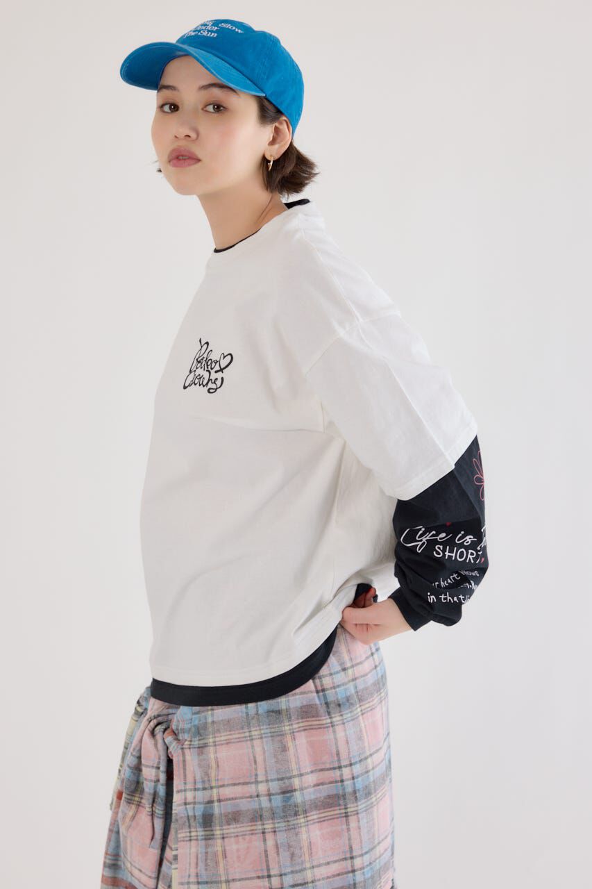 RODEO CROWNS「ハートフェイクレイヤードトップス」|Tシャツ・カットソー|