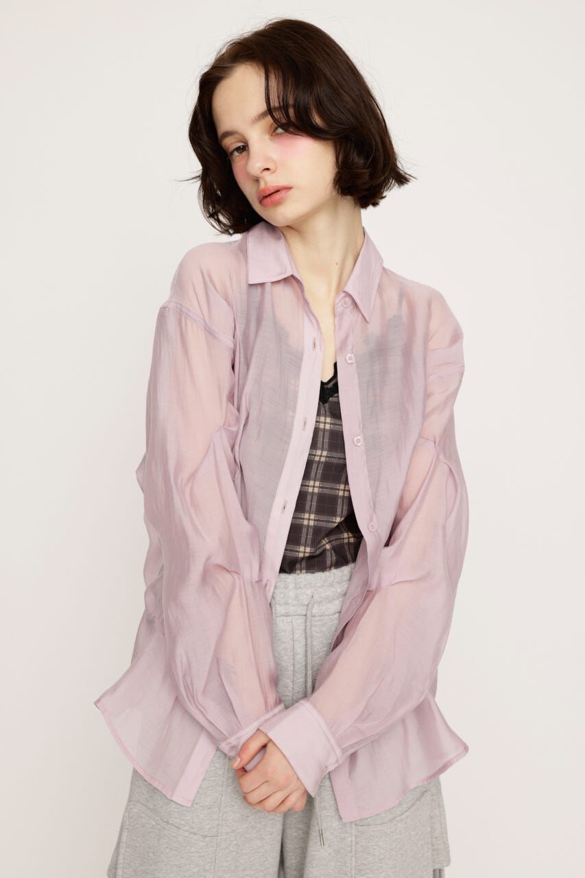 SLY「SHEER TUCKED シャツ」|シャツ・ブラウス|