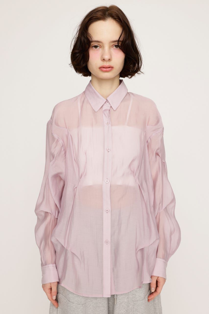 SLY「SHEER TUCKED シャツ」|シャツ・ブラウス|