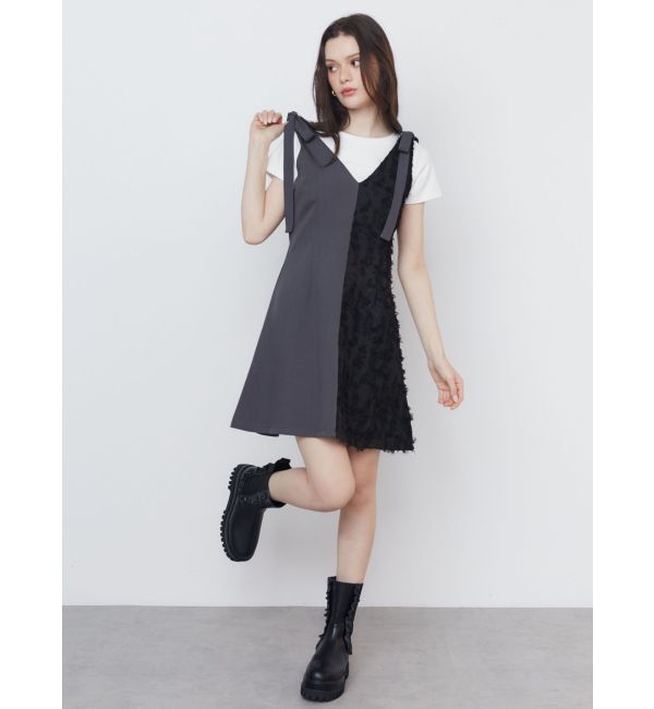 CALNAMUR「RIBBON 2WAY JUMPER OP/リボンWAYジャンパーワンピース」|ワンピース|