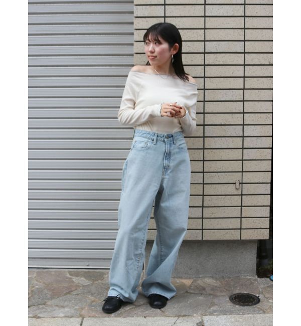 Ungrid「オフショルデザインロングスリーブTee」|Tシャツ・カットソー|