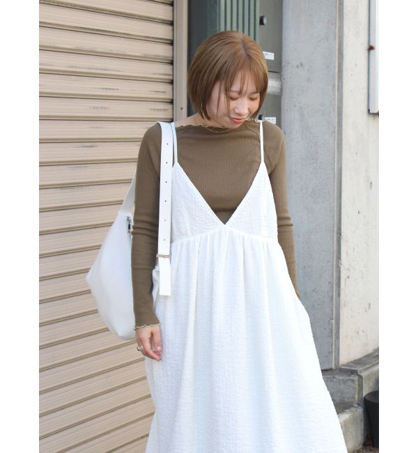 Ungrid「オフショルデザインロングスリーブTee」|Tシャツ・カットソー|