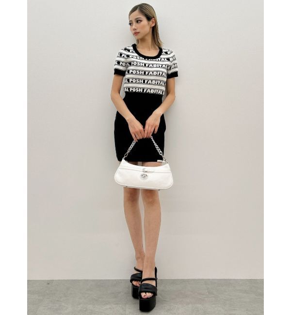 GYDA「POSH FADITAL borderニットワンピース」|ワンピース|