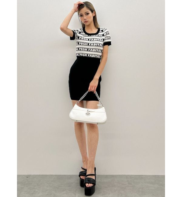 GYDA「POSH FADITAL borderニットワンピース」|ワンピース|