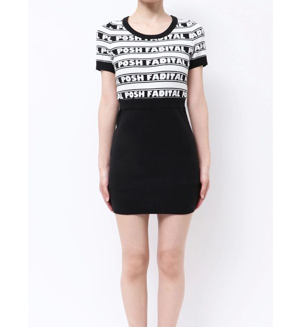 GYDA「POSH FADITAL borderニットワンピース」|ワンピース|