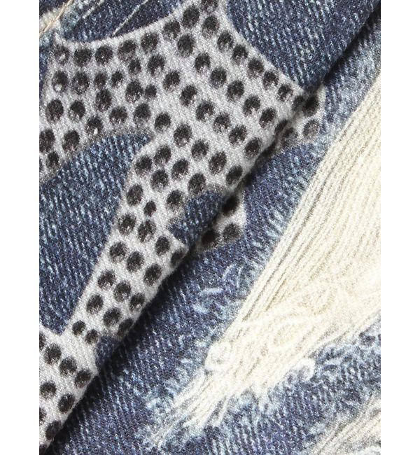 GYDA「ジャストウエストGYDA bijou sublimation printingデニムショートパンツ」|デニム|