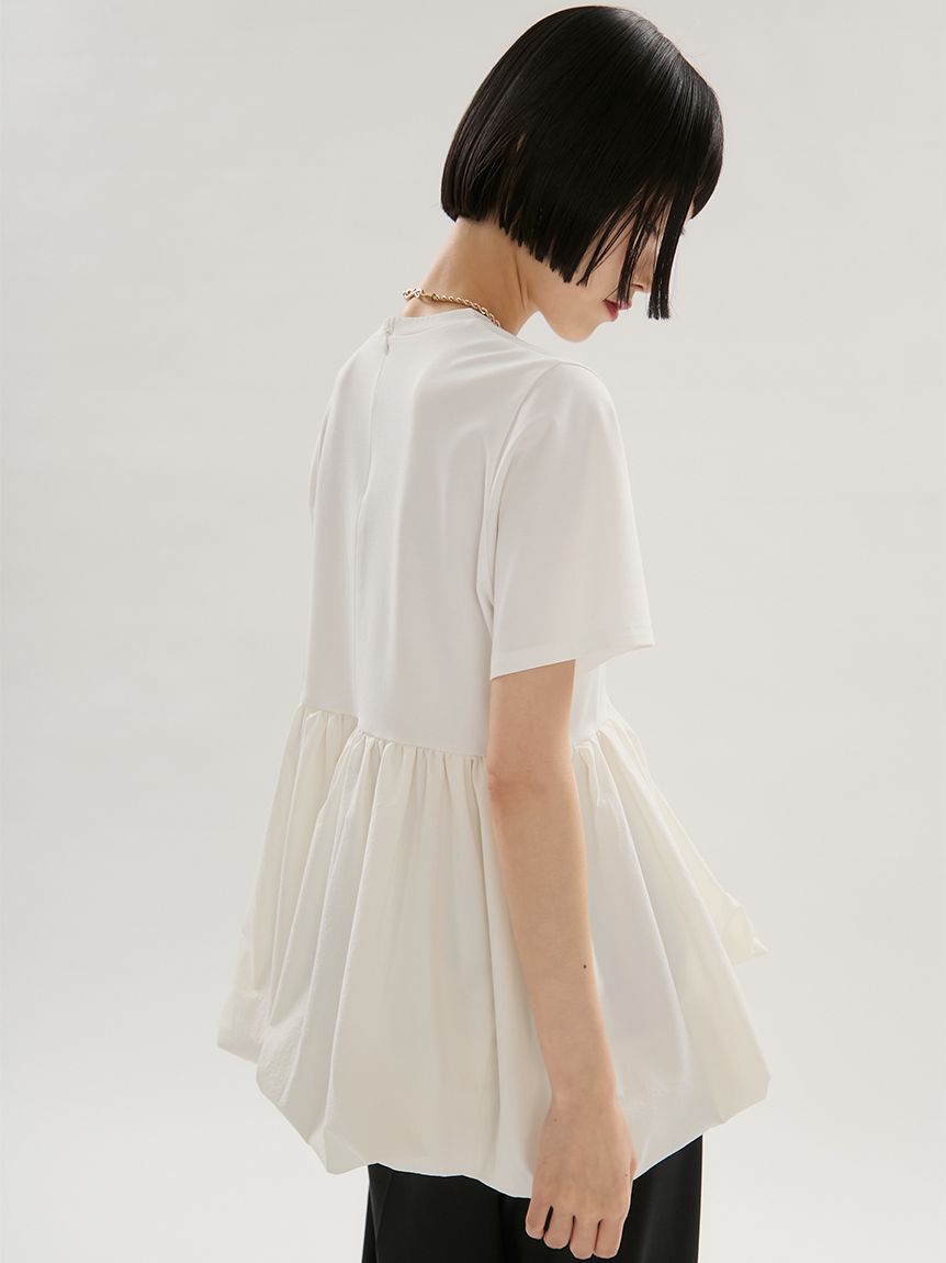 emmi atelier「ドッキングバルーンカットソー/UVカット/接触冷感」|Tシャツ・カットソー|