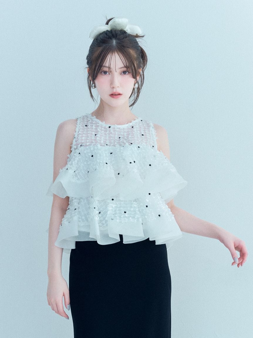 SNIDEL「ドロップフープピアス」|ピアス|