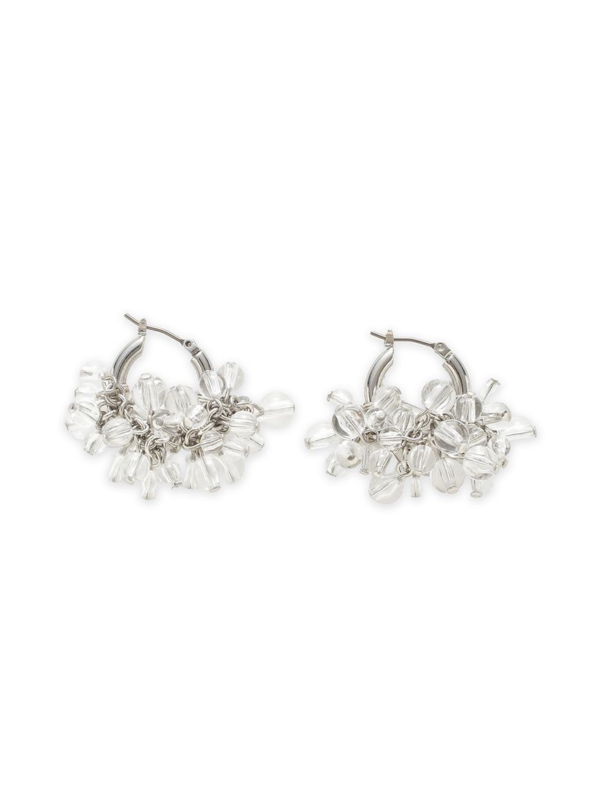 SNIDEL「フォームビーズフープピアス」|ピアス|