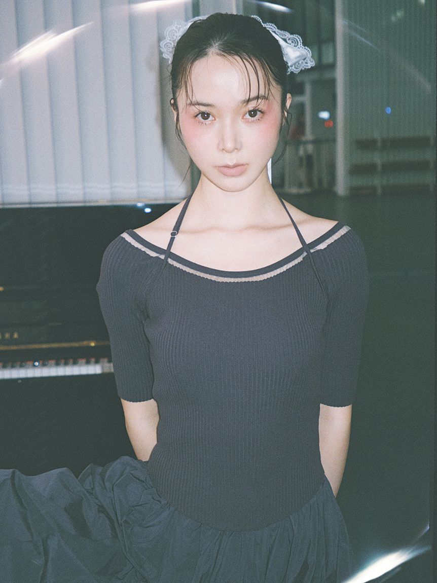 SNIDEL「【Chacott】コラボニットバルーンワンピース」|ワンピース|