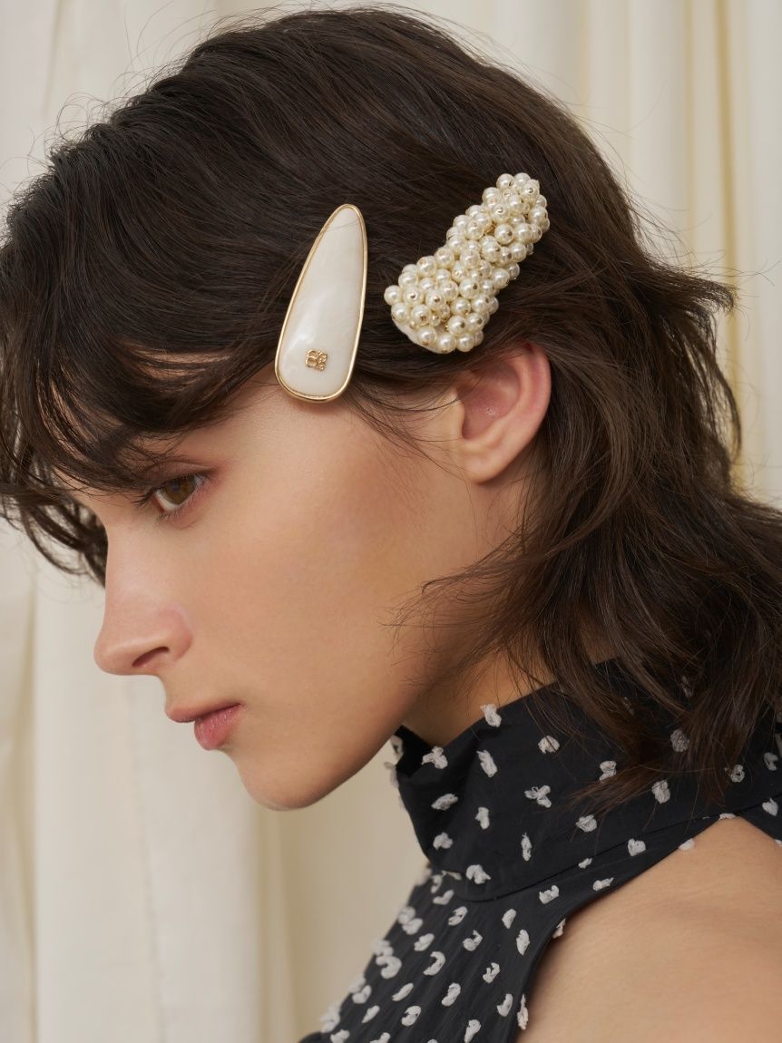 SNIDEL「ビーズヘアクリップセット」|ヘアバンド|