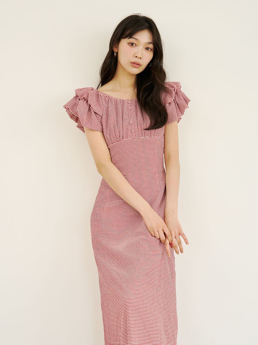 LILY BROWN「【新色追加】2wayダブルスリーブカットワンピース」|ワンピース|