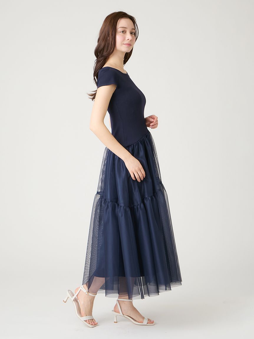 CELFORD「【洗える】アシメチュールニットドッキングワンピース」|ワンピース|