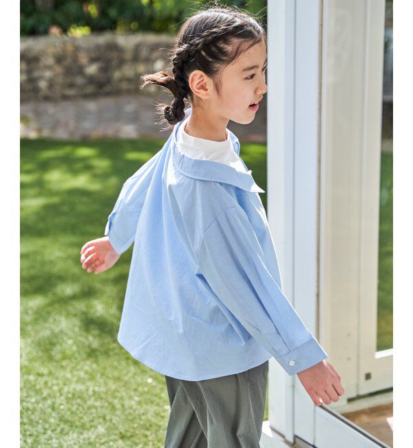 ikka kids「【親子コーデ】ロゴTドッキングドッキングブラウス（120~160cm）」|シャツ・ブラウス|