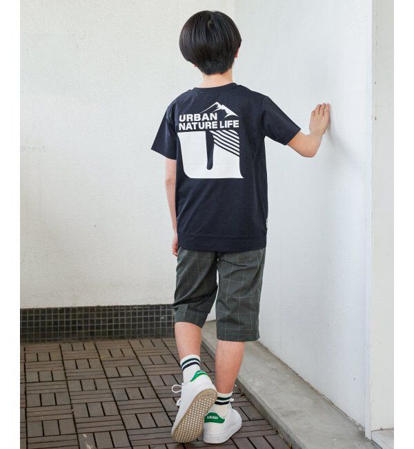 ikka kids「URBAN NATURE LIFE アーバンネイチャーライフ ドライCOOLバックプリントTシャツ（120~160cm）」|Tシャツ・カットソー|