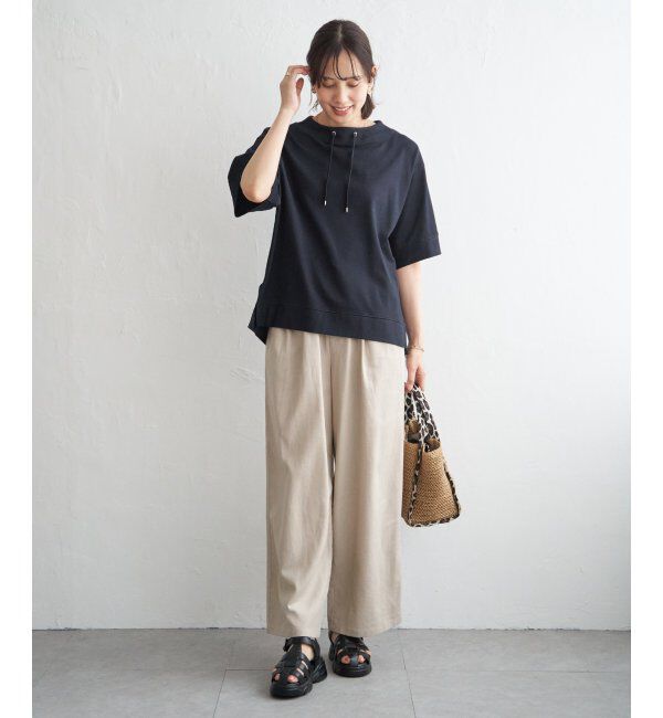 ikka「【接触冷感】鹿の子スピンドルプルオーバー」|Tシャツ・カットソー|