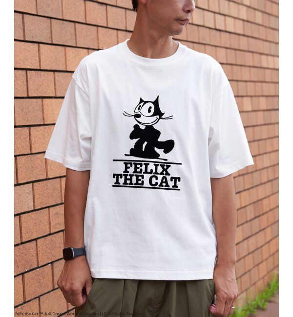 VENCE share style「"Felix the cat" フィリックス・ザ・キャット / フロッキープリントTシャツ」|Tシャツ・カットソー|