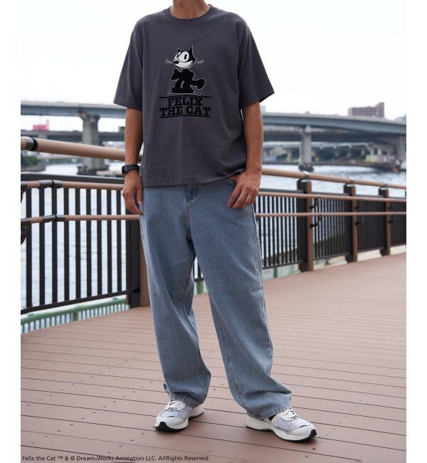 VENCE share style「"Felix the cat" フィリックス・ザ・キャット / フロッキープリントTシャツ」|Tシャツ・カットソー|