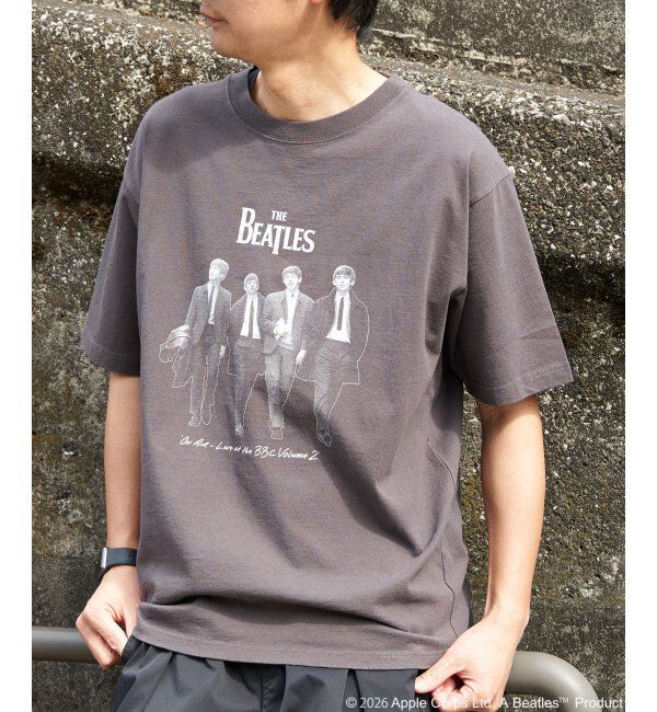 VENCE share style「THE BEATLES ザ ビートルズ レコードプリントTシャツ」|Tシャツ・カットソー|チャコール