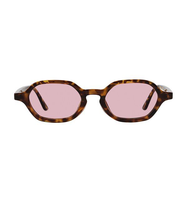  「SUNCUTGlasses/UV100%CUT ウェリントン型 サングラス [度無し専用] 横長 多角形 紫外線対策 UVカット」|サングラス|