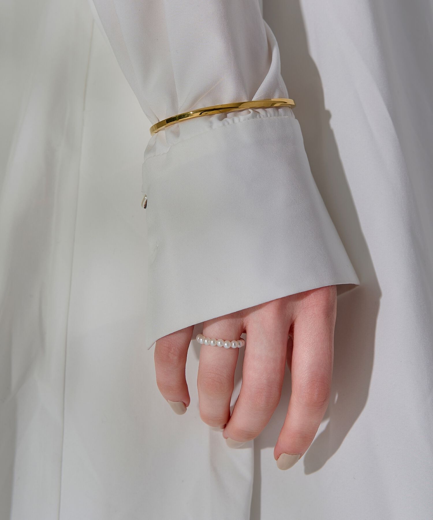 Phoebe「【伸びるリング】バブルフィットリング　パール3mm」|リング|