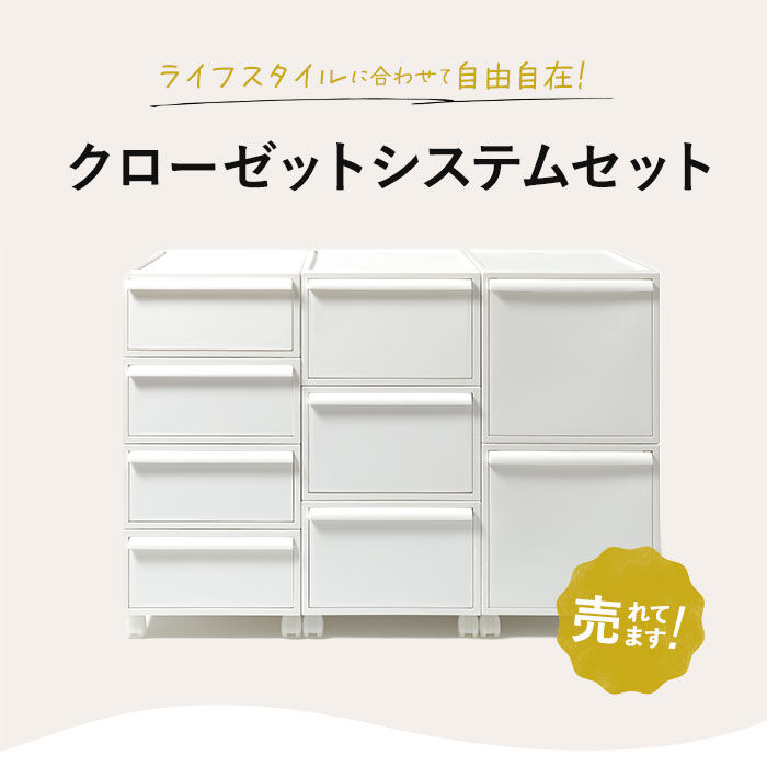 like-it「収納ケース 引き出し 通販 クローゼットシステム S 4個組 ライクイット like it 収納」|その他|