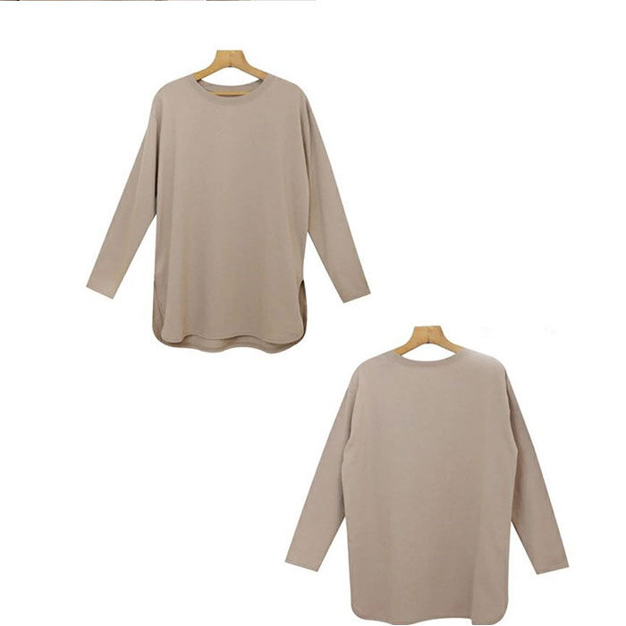 BACKYARD FAMILY「長袖 Tシャツ レディース 通販 カットソー ロンT ロングTシャツ トップス 無地 シンプル」|Tシャツ・カットソー|