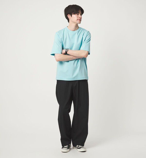 UNITED ARROWS green label relaxing「オーガニックコットン ポンチ クルーネック Tシャツ -接触冷感-」|Tシャツ・カットソー|