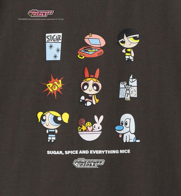 UNITED ARROWS green label relaxing「【別注】＜The Powerpuff Girls＞ リンガー Tシャツ / キッズ 140cmー150cm」|Tシャツ・カットソー|
