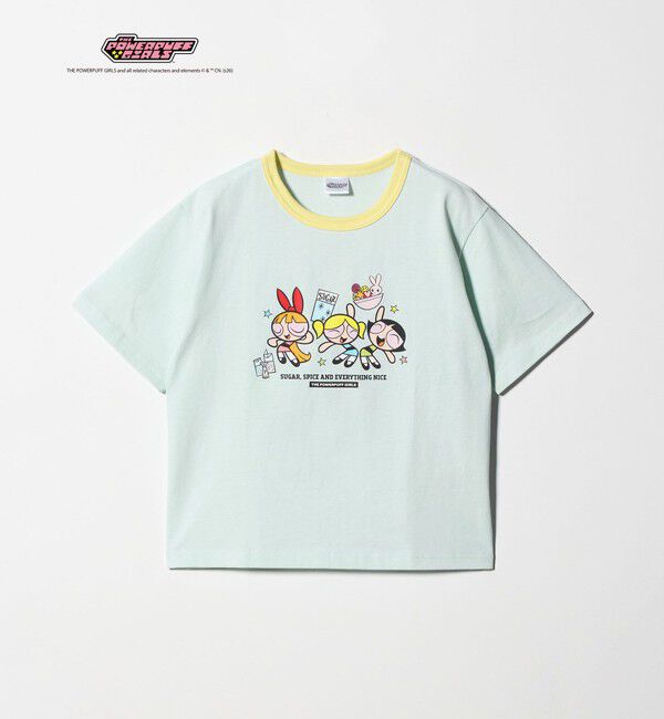 UNITED ARROWS green label relaxing「【別注】＜The Powerpuff Girls＞ リンガー Tシャツ / キッズ 140cmー150cm」|Tシャツ・カットソー|LT.BLUE