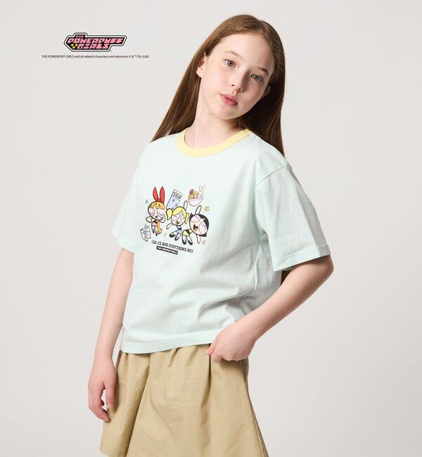UNITED ARROWS green label relaxing「【別注】＜The Powerpuff Girls＞ リンガー Tシャツ / キッズ 140cmー150cm」|Tシャツ・カットソー|