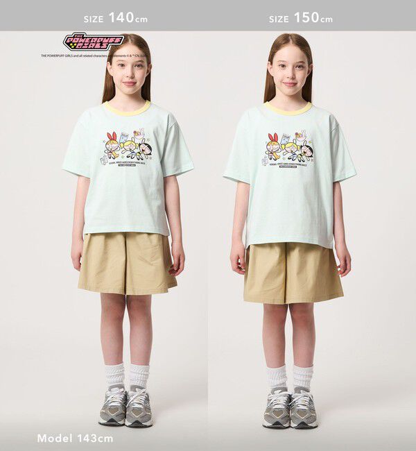 UNITED ARROWS green label relaxing「【別注】＜The Powerpuff Girls＞ リンガー Tシャツ / キッズ 140cmー150cm」|Tシャツ・カットソー|