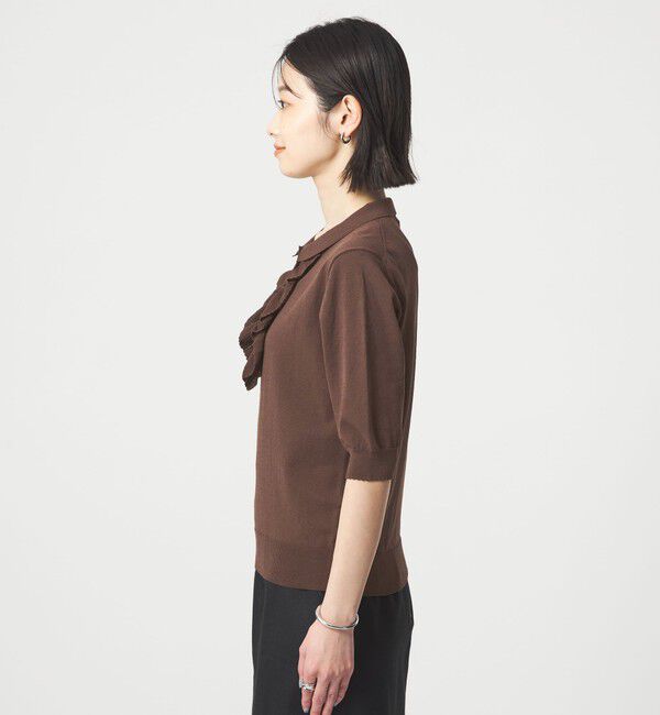 UNITED ARROWS green label relaxing「フリル ポロニット」|ニット・セーター|