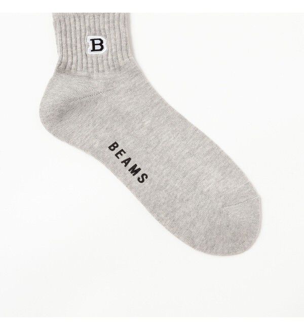 BEAMS「B パッチ ショートソックス」|ソックス|