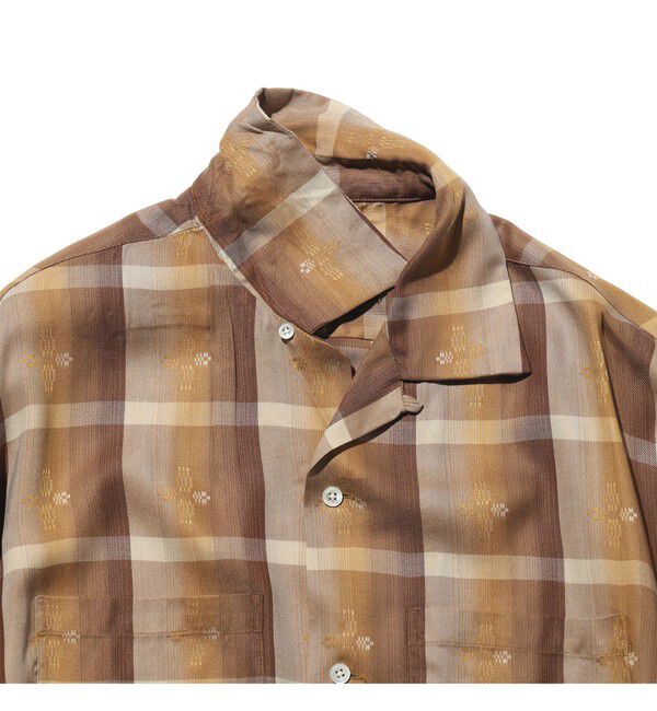 BEAMS PLUS「Open Collar Sashiko Ombre」|シャツ・ブラウス|