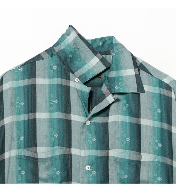 BEAMS PLUS「Open Collar Sashiko Ombre」|シャツ・ブラウス|