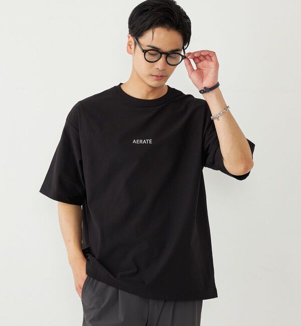 SHIPS Colors 「SHIPS Colors:〈UVカット・接触冷感・吸水速乾〉ハイスペック メッシュ Tシャツ」|Tシャツ・カットソー|ブラック