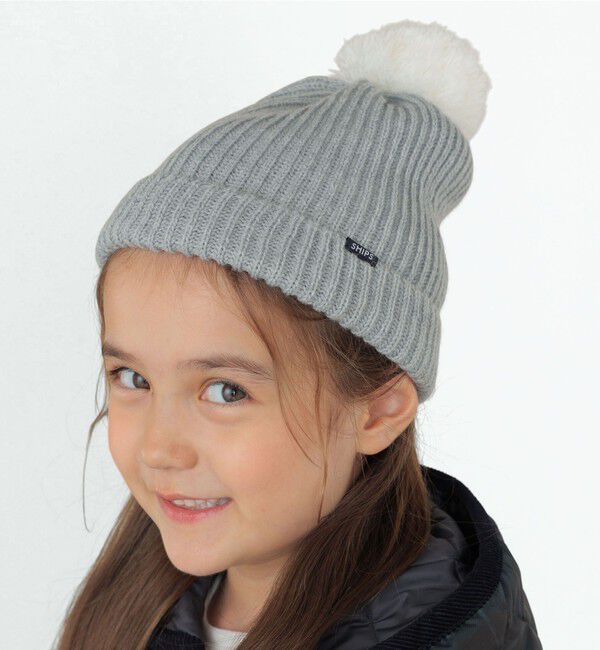 SHIPS KIDS「SHIPS KIDS:ポンポン ニット ワッチ」|ニット帽|